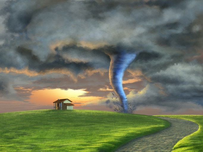 Tornado on  farm
